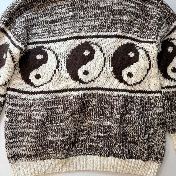 MOTHER The Long Drop Cardigan “The Good And The Bad” Yin Yang Sweater Oversized - Picture 11 of 15